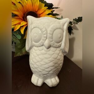 “Hear No Evil” Ceramic Owl Figurine
